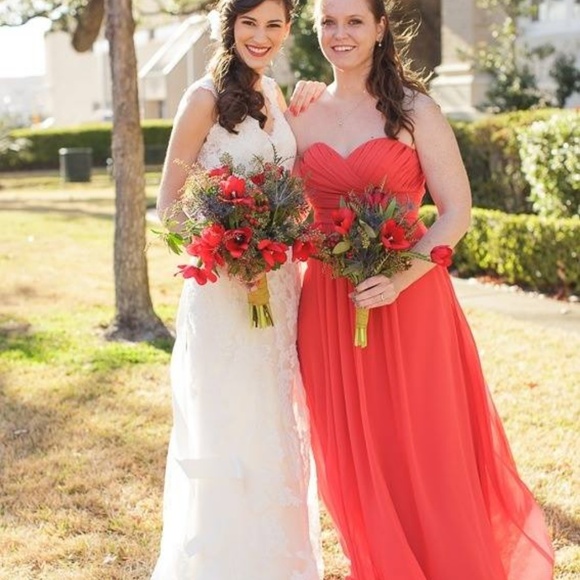 Bill LevKoff Bridesmaid Dress in Poppy - Picture 4 of 8